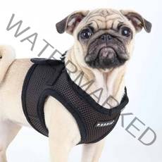 퍼피아 강아지 소프트 베스트 하네스 AH305 B스타일, 브라운