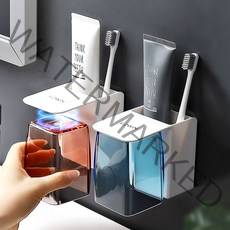 ARUA 아루아 거꾸로 양치컵걸이 세트 칫솔걸이 욕실 자석양치컵 디스펜서 양치컵 세트 홀더 치약 걸이 거치대, 자석양치컵세트(핑크)