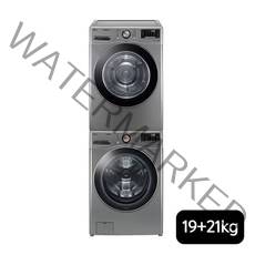 LG전자 LG 트롬 실버 건조기 19kg(RH19VTAN)+21kg 세탁기(F21VDAP), 단일옵션