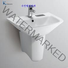 계림반다리세면대L-317FD(A203ABS)자동폽업＋트랩포함, 벽배수용P트랩