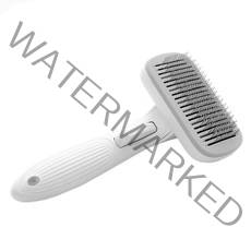 트윙클펫 반려동물 와이드 원터치 브러쉬 슬리커 10.7 x 19.5 cm, 그레이, 1개