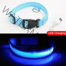 범용 터치팬애완 동물 강아지 목걸이 LED 조명 야간 안전 구매-저렴한 가격에 어두운 개 액세서리에 빛나는, 한개옵션1, 03 Blue USB