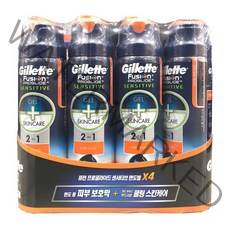 질레트 퓨전 프로글라이드 센서티브 면도젤 4개입 코스트코 크림 거품 쉐이빙 폼