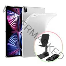 아이패드 10세대 젤리 투명케이스 (거치대 포함가격) ipad 10세대 반투명케이스 실리콘 방탄 고무 케이스, 반투명 색상랜덤