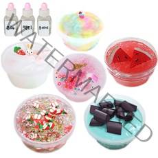 스마일컴퍼니 6종 수제 슬라임 랜덤박스 + 액티 + 리뉴 + 용해제, 1세트