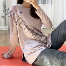 스토리원 여성오버핏 메쉬 긴팔 티셔츠 필라테스복 요가복 RKFT-LT08