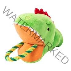 딩동펫 반려동물 로프 터그놀이 장난감 가로 12cm x 세로 24cm x 깊이 18cm, 공룡, 1개