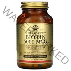 Solgar 솔가 비오틴 칼슘 인 함유 Biotin 5000mcg 100베지캡슐