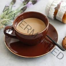 에크렌 골드 림(rim) 노블 커피잔 1인세트 300ml 4 color 라떼잔, 베이지(0144R), 에크렌 노블 커피잔 골드림_300ml