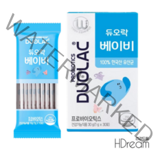 듀오락 베이비 프로바이오틱스 유아 아기 유산균 분말 영양제 유당 무첨가 HD 듀오락유산균, 듀오락 베이비 유산균 30포 30일 1개월분