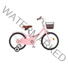 (완조립) 2022 18탑키드F 접이식 아동용 보조바퀴 스마트자전거, 라이트 핑크