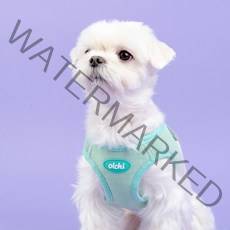 퍼피아 올치 강아지 산책 안전 허그 하네스 목 안전 외출 가슴 줄, 민트