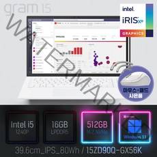 LG 2022 그램15(12세대) 15ZD90Q-GX56K [이벤트 한컴오피스 증정], WIN11 Pro, 16GB, 512GB, 코어i5, 화이트