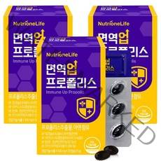 뉴트리원 면역업 프로폴리스 아연 권장섭취량100% 항산화 면역력 플라보노이드 건강기능식품 30정, 3개