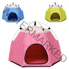 도매짱 강아지텐트 고양이 텐트 집 개집 애견 하우스, 그린