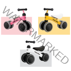 쁘띠 바이크 유아 아기 네발 밸런스 발란스 페달없는 자전거 바이크 광폭바퀴 경량 저소음, 옐로우