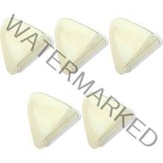 삼각형 초크 눈썹 정리칼, 5개, 화이트