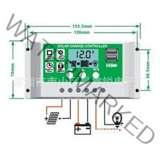 태양광 컨트롤러 충전 솔라컨트롤 인산철리튬 배터리 차량용 제어기 12V30A 24V