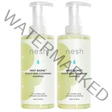 [프랑스 이브비건 탈모 샴푸] 네쉬 민트 바이옴 스칼프 딥클렌징 샴푸 쿨링 지성두피 480ml, 2개