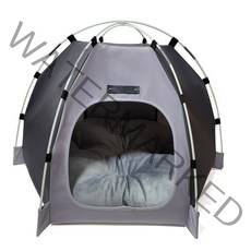 페로가토 반려동물 플러피 아웃도어 텐트 야외용 하우스 + 방석, 회색