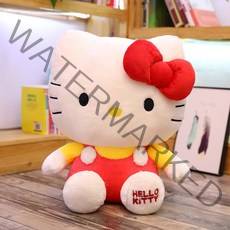 헬로키티 멜빵바지 인형 소형 중형 대형, 레드, 7호 앉은키 약 20cm