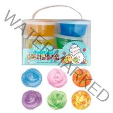 설래임 액괴 치즈젤리 몰랑이 6색 과일 슬라임세트