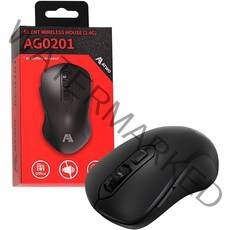 에이투 6버튼 무소음 양손 무선 마우스 AG0201, 블랙