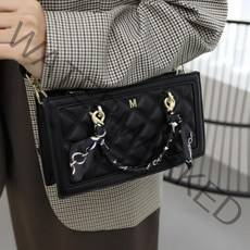 스카프 포인트 30대 직딩 퀼팅 토드백 여학생도트백 탑핸들백 명품여성핸드백 아기엄마토트벡