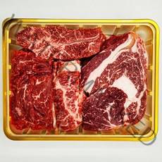 온가족 한우세트 1등급 배터지는 한우 구이용 1kg 모듬 세트 (꽃등심 갈비살 치마살 부채살), 배터지는한우황제세트1kg