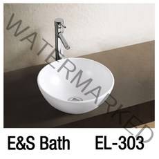 없음 EL-303 초소형 원형 탑볼세면기 간이세면대 좁은공간 320mm E&S Bath, 1개