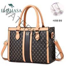 엘리샤사L-010 패턴 라인 핸드백