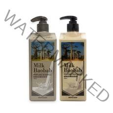 밀크바오밥 퍼퓸 샴푸 화이트솝 500ml + 트리트먼트 화이트솝 500ml, 상세페이지 참조