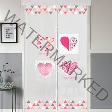 알뜨리 EVA 현관문용 방풍비닐 반투명, 하트