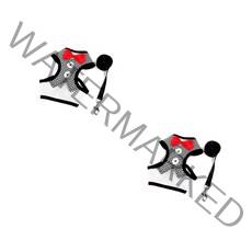 AnTs 반려동물 이브닝 리본가슴 하네스세트 2세트, 흑백격자