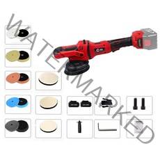 광택기 자동차 무선 폴리셔 차량 듀얼 차동차 폴리싱 충전식 셀프 세차 왁싱기, 고급세트+배터리2개