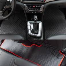 홉스카매트 친환경 고무카매트, 신형 아반떼 AD(2015년9월~)(3P), (트렁크매트 검정테두리)