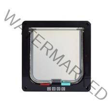 베란다 펫 도어 고양이문 애견 안전문 캣도어 개문 반려견 견문 dog cat 플랩 도어, 검은색, 19.7x19x2cm