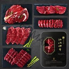 가야애우 국내산 냉장 소고기 구이용 한가득세트B (등심+채끝+안심+제비추리+토시살) 1.2Kg