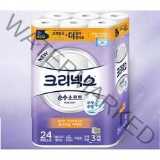 [인기상품] 크리넥스 순수소프트 27m 24롤, 2개