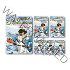 STEA 레트로 포스터 스티커SET 스티커, V014 SOUTHSEA 사우스시
