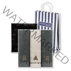 닥스(타올) [닥스타올]솔리드체크세면 3매세트, 단품없음