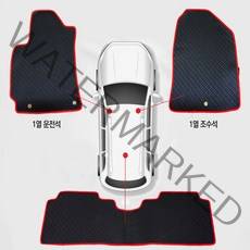 고무매트 풀세트 차종별 맞춤형, 신형 아반떼 AD(2015년9월~)(3P), 검정테두리
