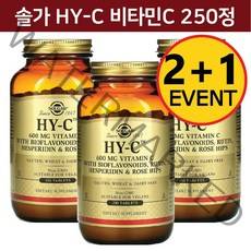 3개 솔가 HY-C 250 정 비타민 C 감귤 시트러스 바이오플라보노이드 로즈힙 함유
