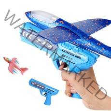 꼬마천사 LED 에어 글라이더 건 비행기 2개입 세트, 랜덤발송