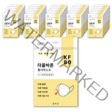 더올바른 황사마스크 KF80 흰색(대형) 더올바른 황사마스크 KF80 새부리형 30매, 30개, 1개입