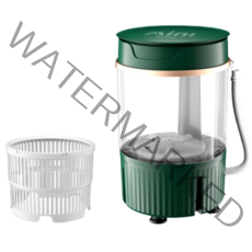 미니 세탁기 4.5KG 대용량 원룸 가정용 소형 세탁기 탈수 항균 10분 쾌속세탁, 그린 투명