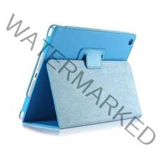 뉴비아 가죽 PU 아이패드 케이스 + 홈버튼 랜덤 발송, 블루