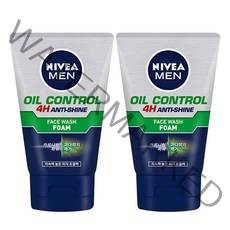니베아 맨 오일 컨트롤 훼이스 워시 폼, 100g, 2개