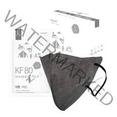 다나마스크 뉴다나온숨 새부리형 쿨마스크 대형 KF80, 진한회색, 1개, 50개입
