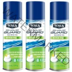 쉬크 쉐이브가드 센서티브 라임 폼, 220ml, 3개